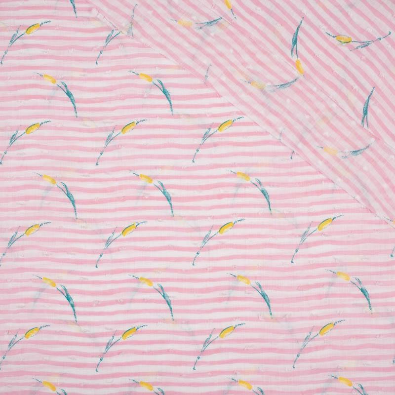 SWEET FLAG / pink - Cotton batiste with knots 