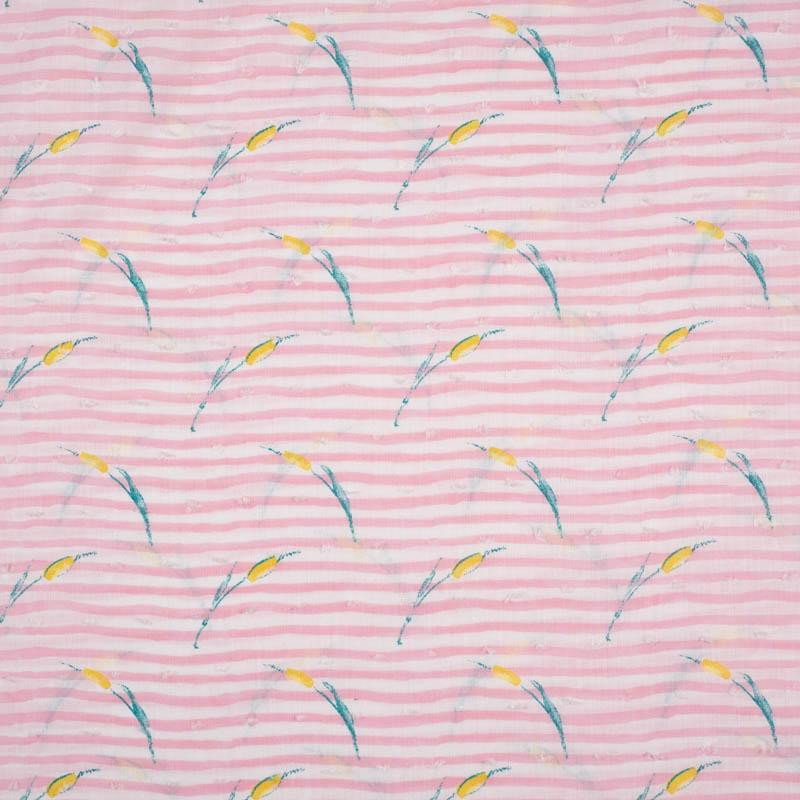 SWEET FLAG / pink - Cotton batiste with knots 