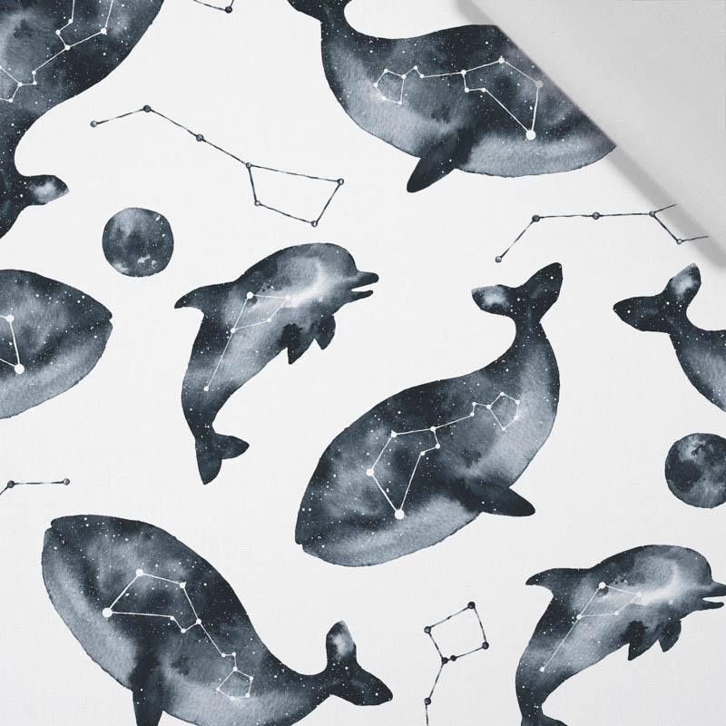 GALACTIC OCEAN (GALACTIC ANIMALS) / white - Cotton woven fabric