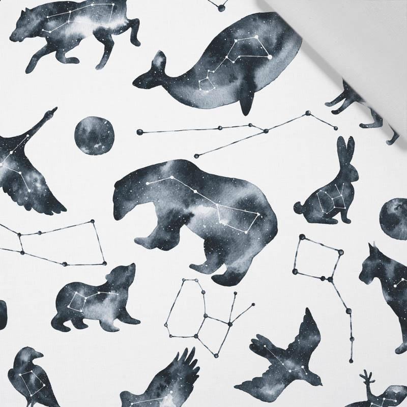 ANIMALS MIX (GALACTIC ANIMALS) / white - Cotton woven fabric