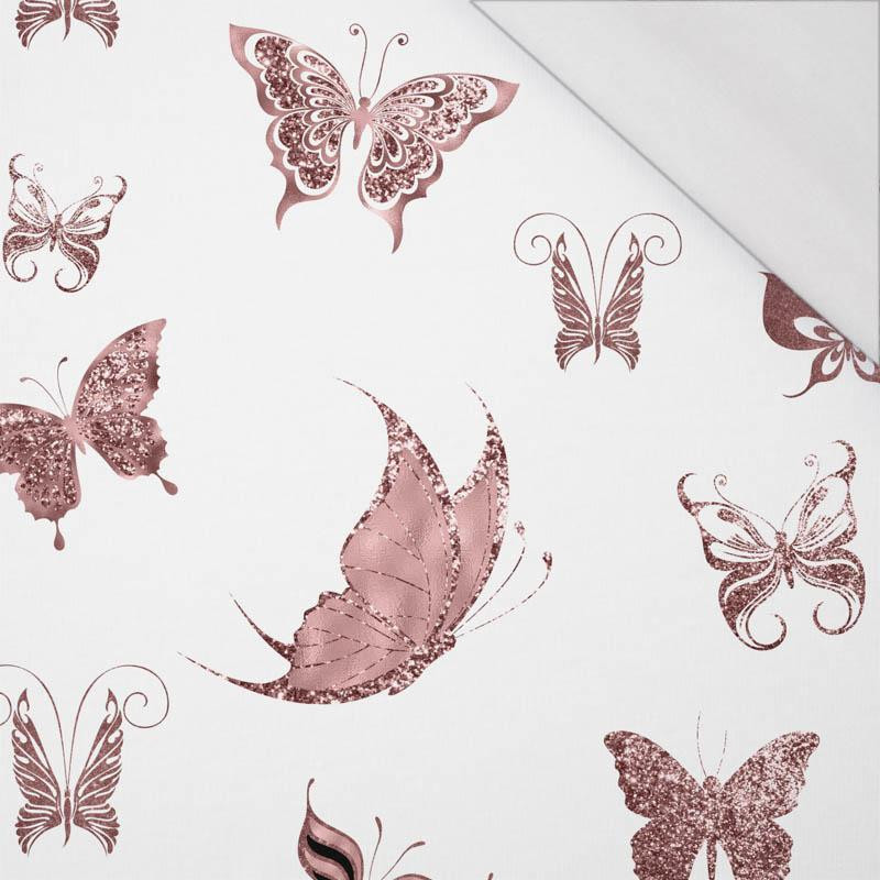BUTTERFLIES (GLITTER BUTTERFLIES) / white - single jersey with elastane 
