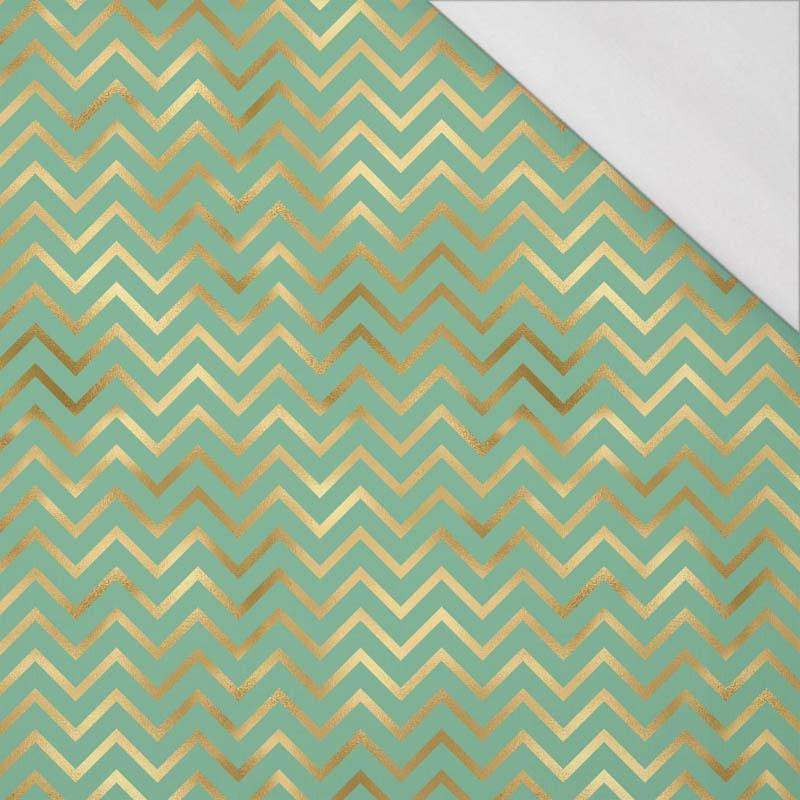 GOLDEN ZIGZAGS (GOLDEN OCEAN) / mint - single jersey with elastane 
