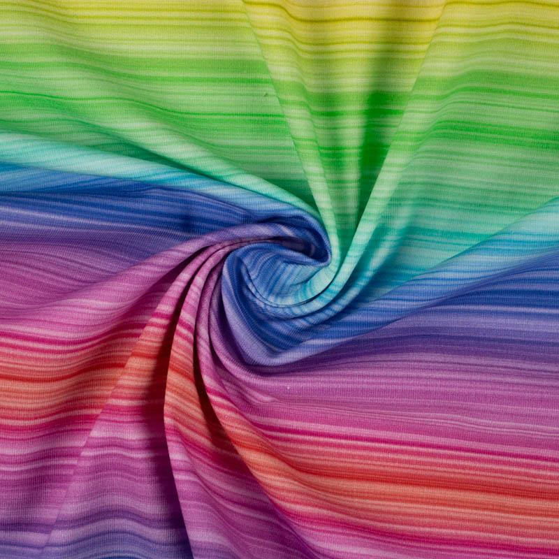RAINBOW STRIPES pat. 1 - looped knit fabric