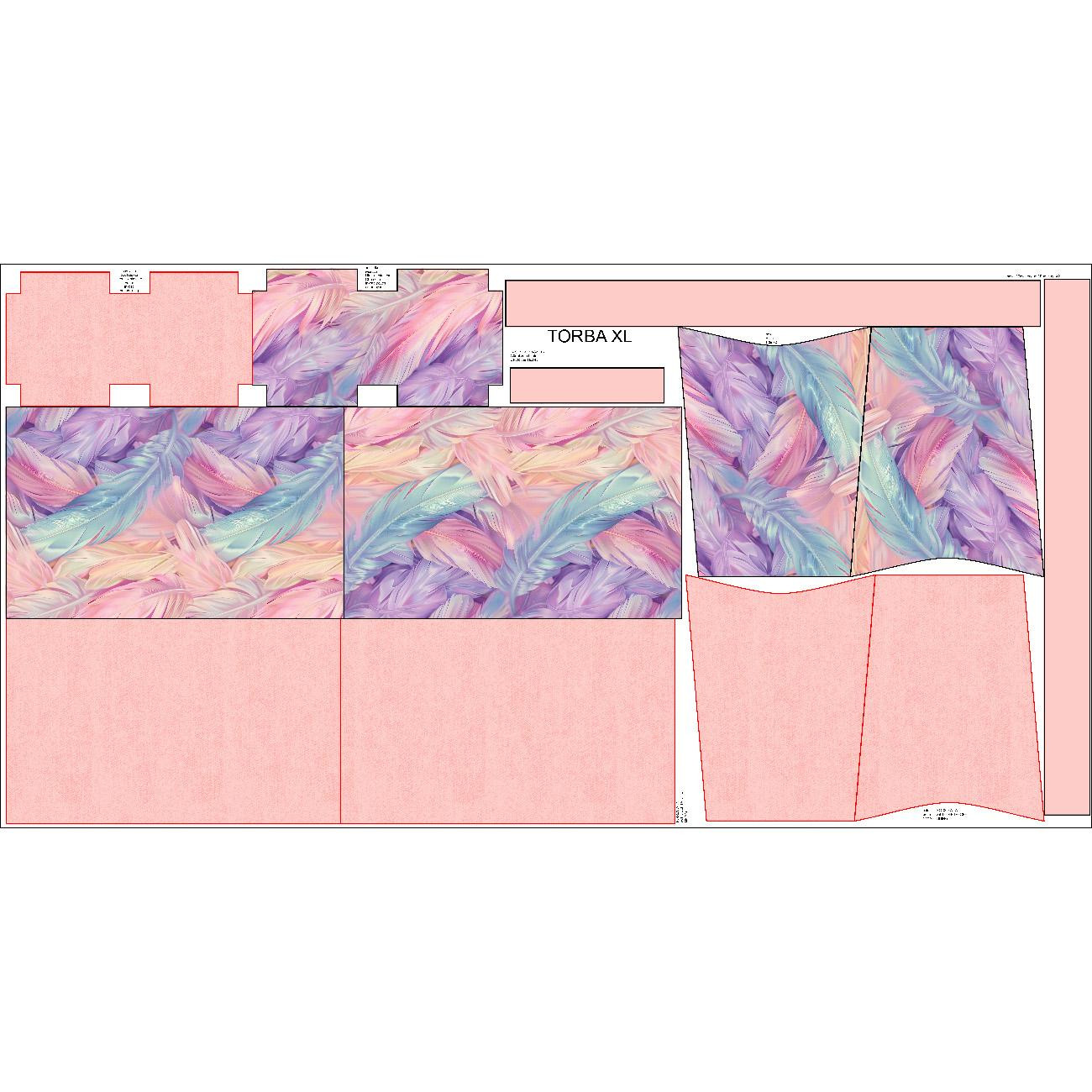 XL bag with in-bag pouch 2 in 1 - FEATHERS pat. 1 - sewing set