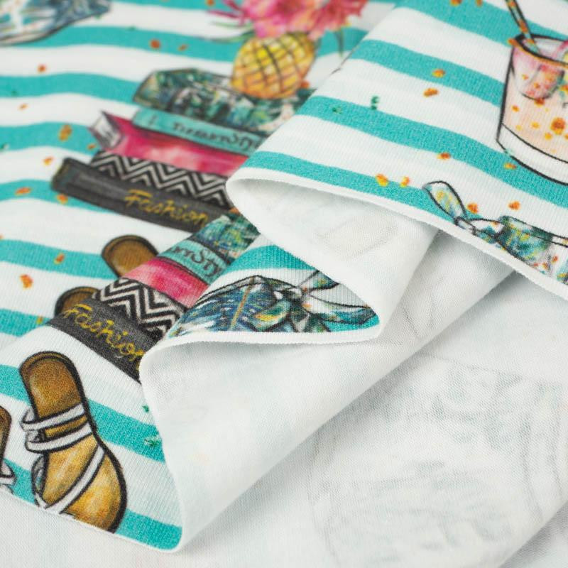 SUMMER FASHION / STRIPES - single jersey with elastane 