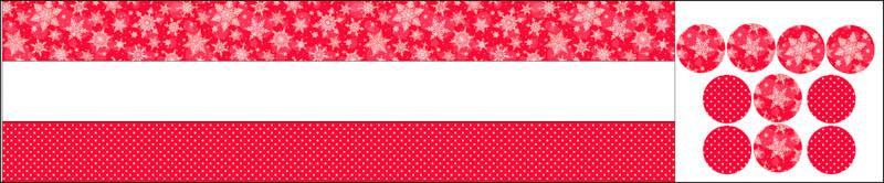 CHRISTMAS WREATH - SNOWFLAKES PAT. 2 / red - sewing set