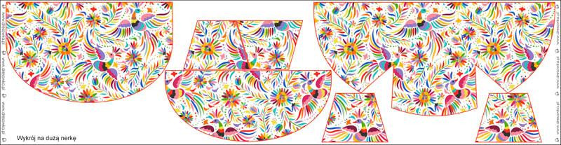 HIP BAG - FOLK ROOSTERS (white) / Choice of sizes