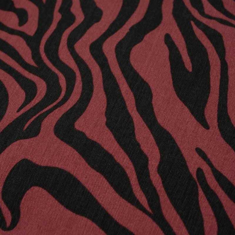 ZEBRA / maroon - Lyocell woven fabric