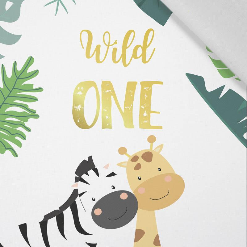 ZEBRA AND GIRAFFE (WILD & FREE) - Cotton woven fabric panel