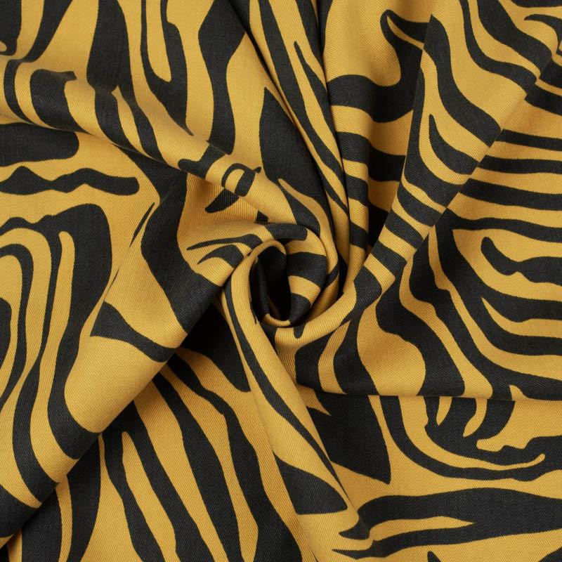 ZEBRA / mustard - Lyocell woven fabric