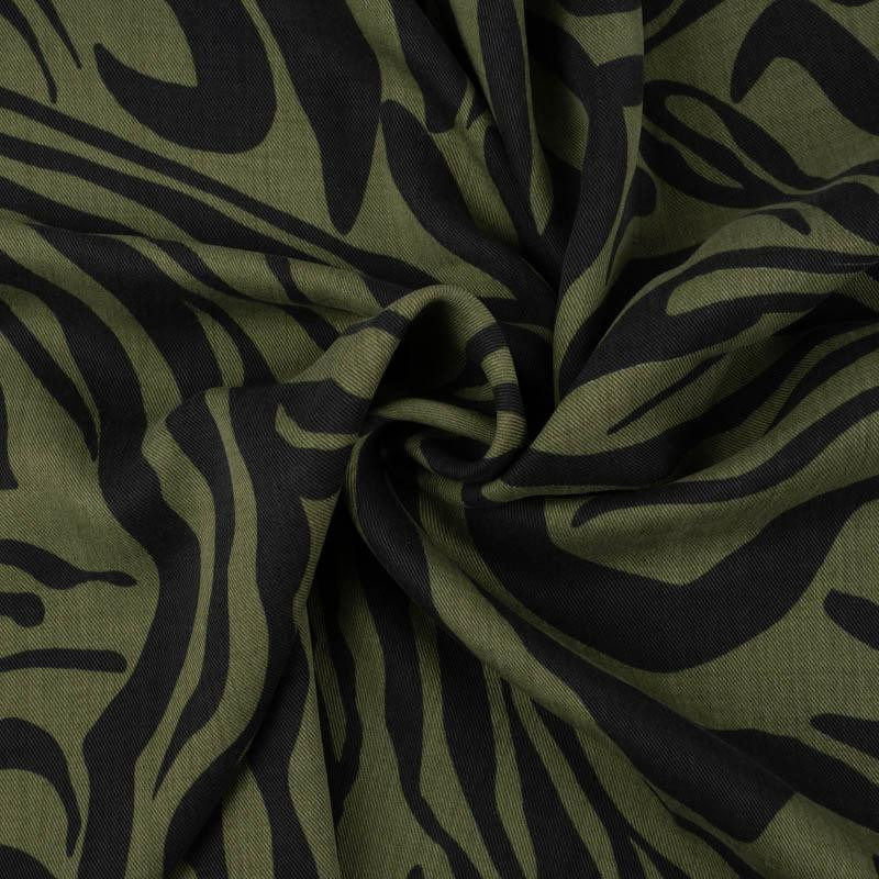 ZEBRA / olive - Lyocell woven fabric