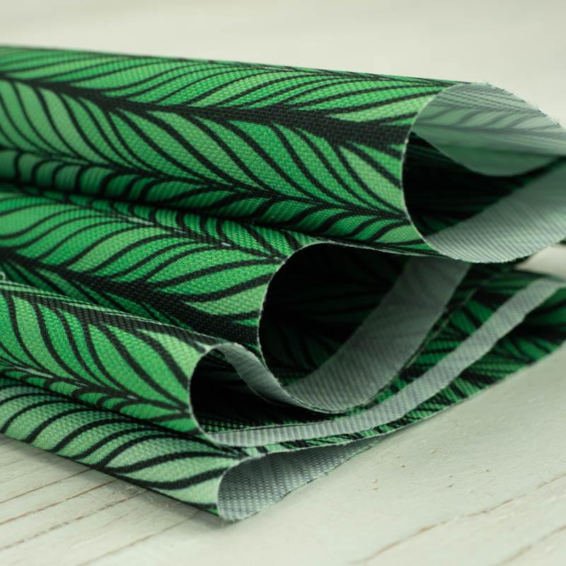 BRAID / green - Waterproof woven fabric