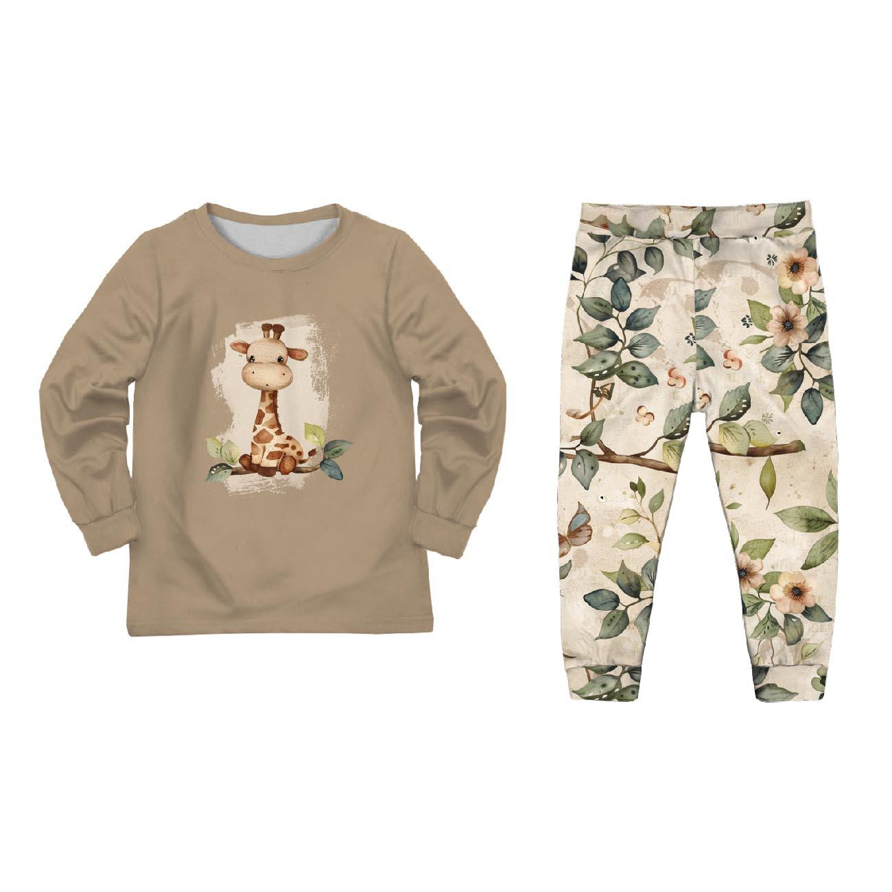 CHILDREN'S PAJAMAS " MIKI" -  LITTLE GIRAFFE - sewing set