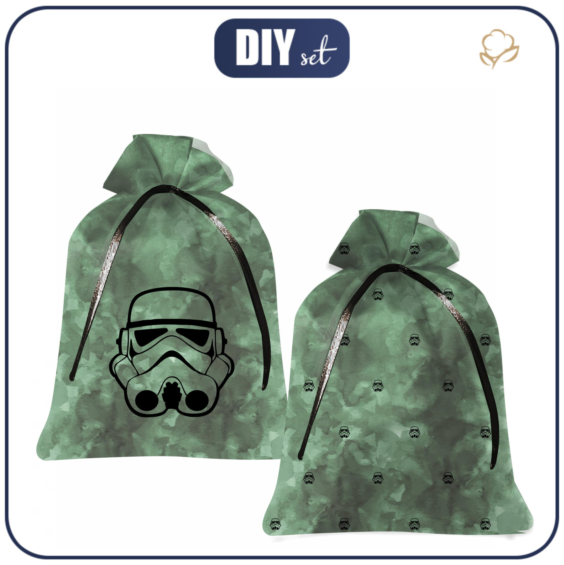 Gift pouches - STORMTROOPER / CAMOUFLAGE pat. 2 (olive) - sewing set