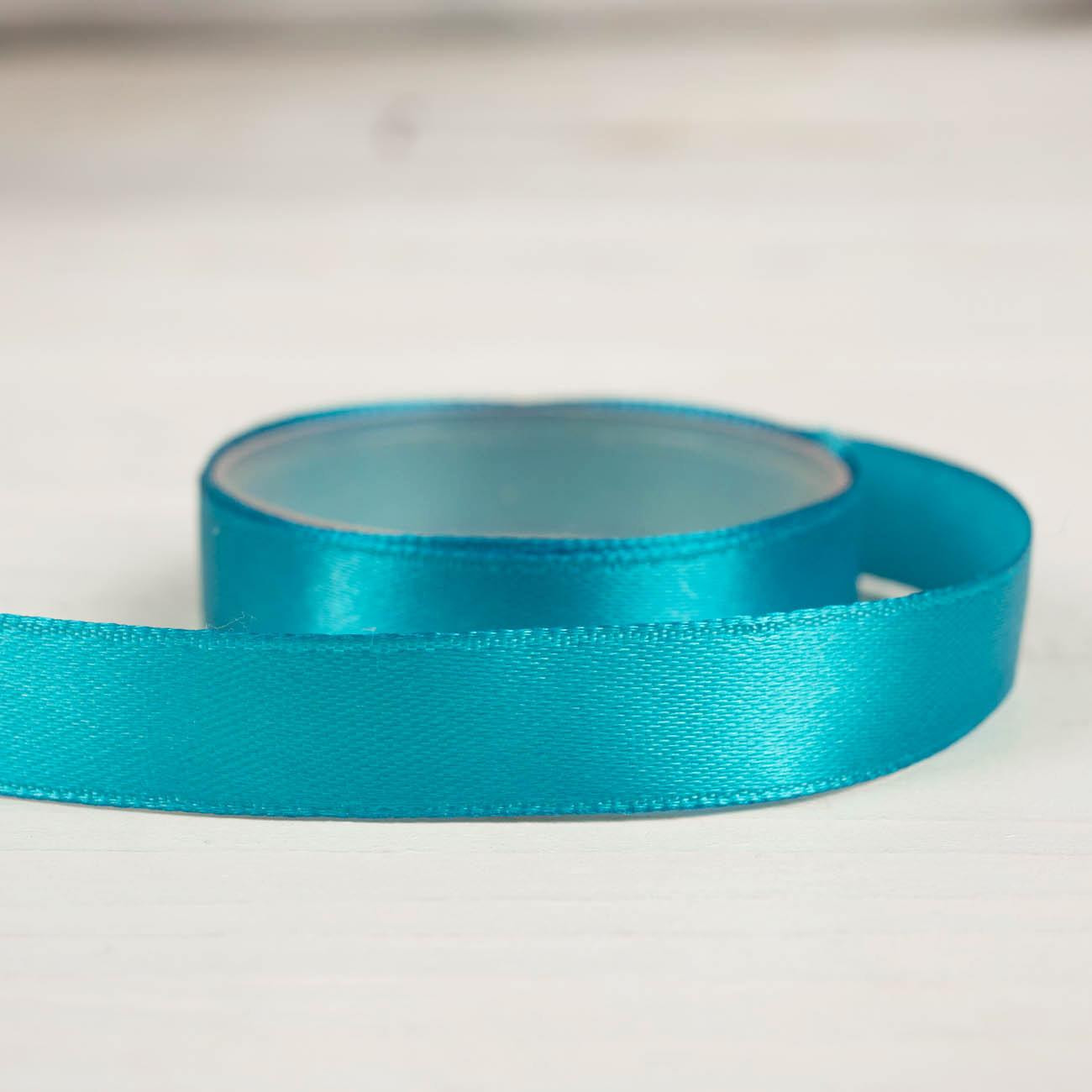 Satin Ribbon, width 12mm - sea blue