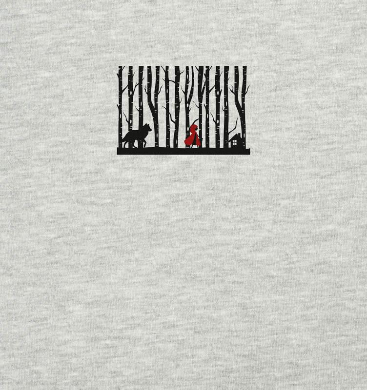 LITTLE RED RIDING HOOD/ melange light grey - panel single jersey TE210