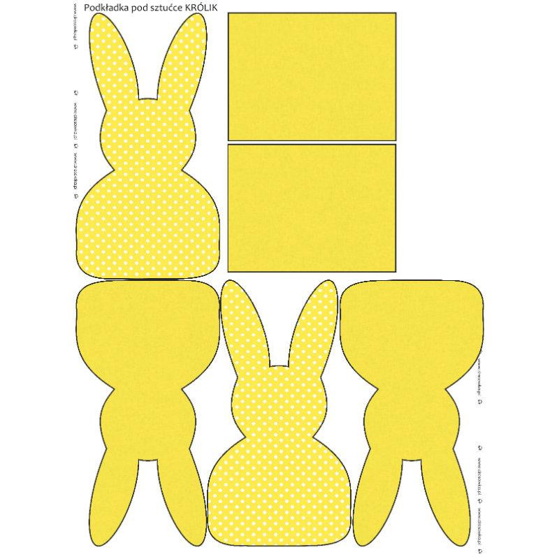 Cutlery bunny - DOTS / YELLOW