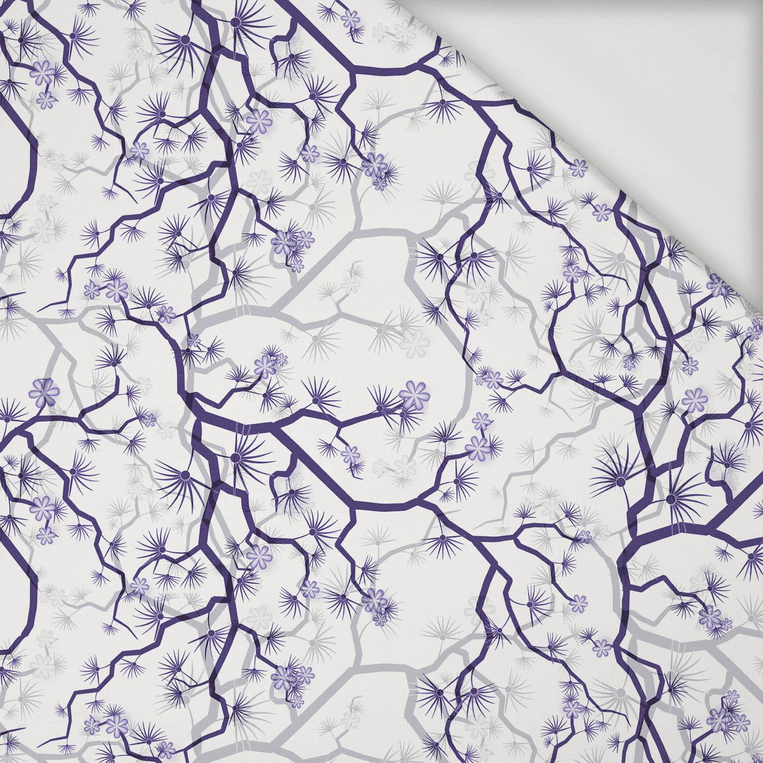 FLOWERS pat. 2 (purple) - Viscose jersey