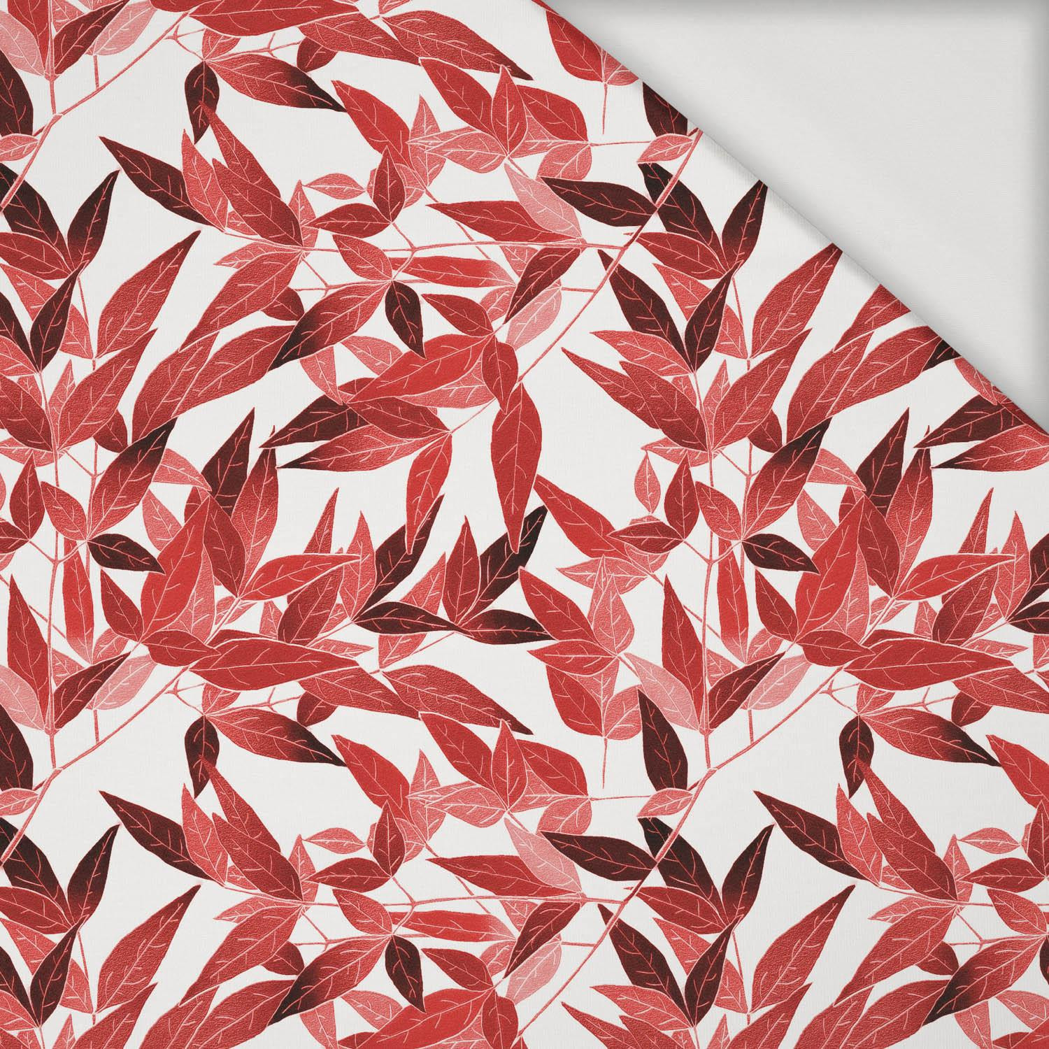 LEAVES pat. 7 (red) - Viscose jersey