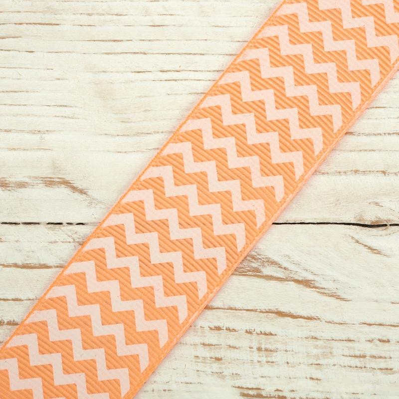 Grosgrain with zigzag 25mm - salmon