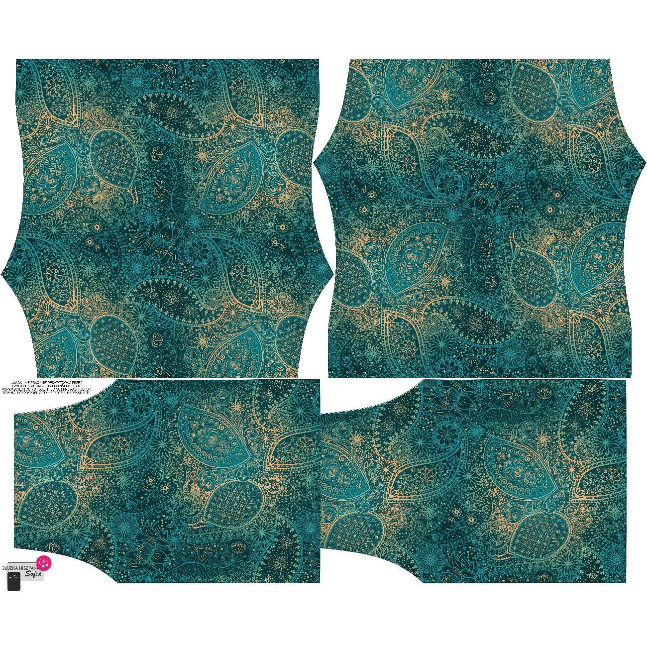 Bardot neckline blouse (SOFIA) - MEHNDI 2.0 - sewing set