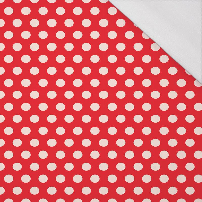 WHITE DOTS / red - single jersey with elastane 