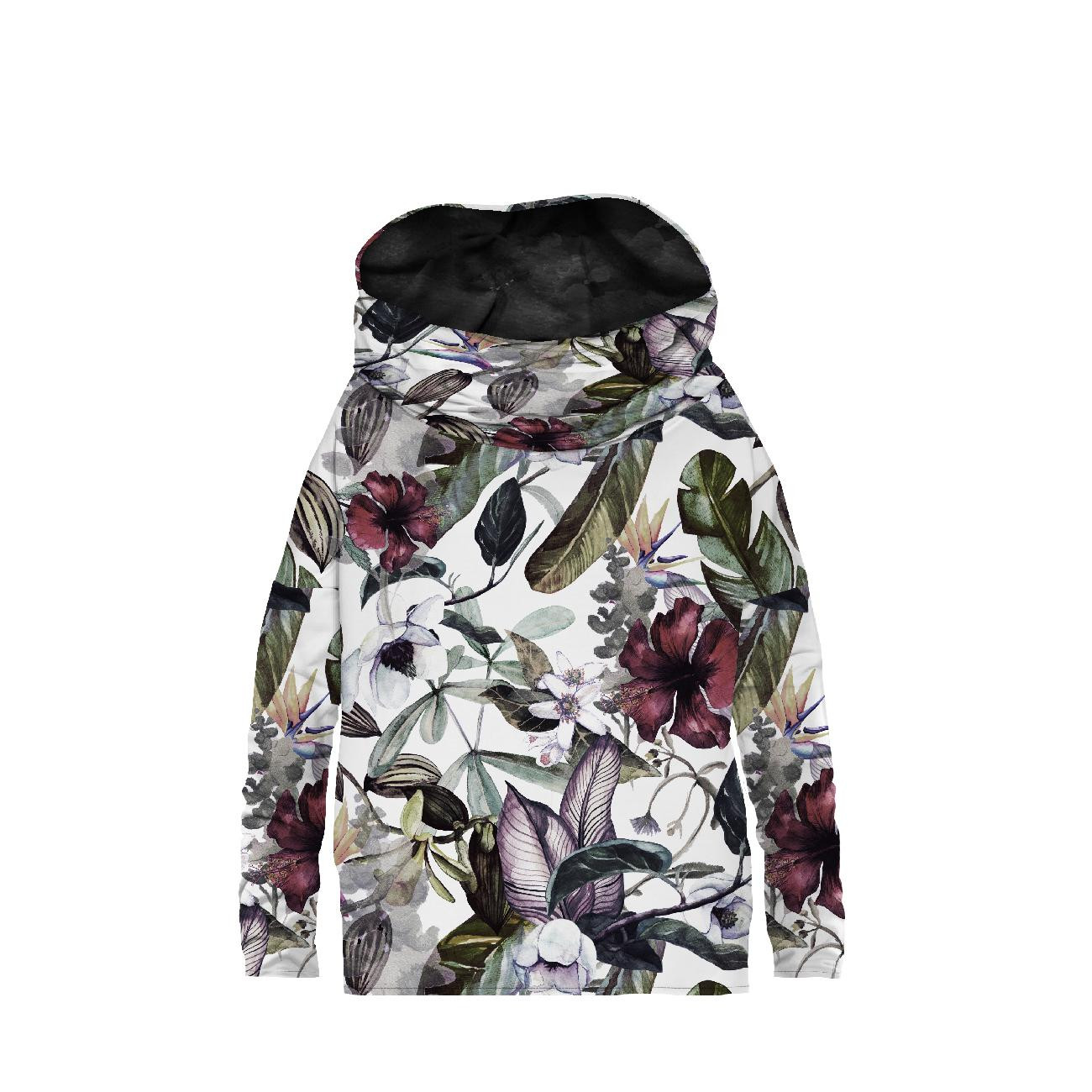 SNOOD SWEATSHIRT (FURIA) - PARADISE FLOWERS - looped knit fabric 