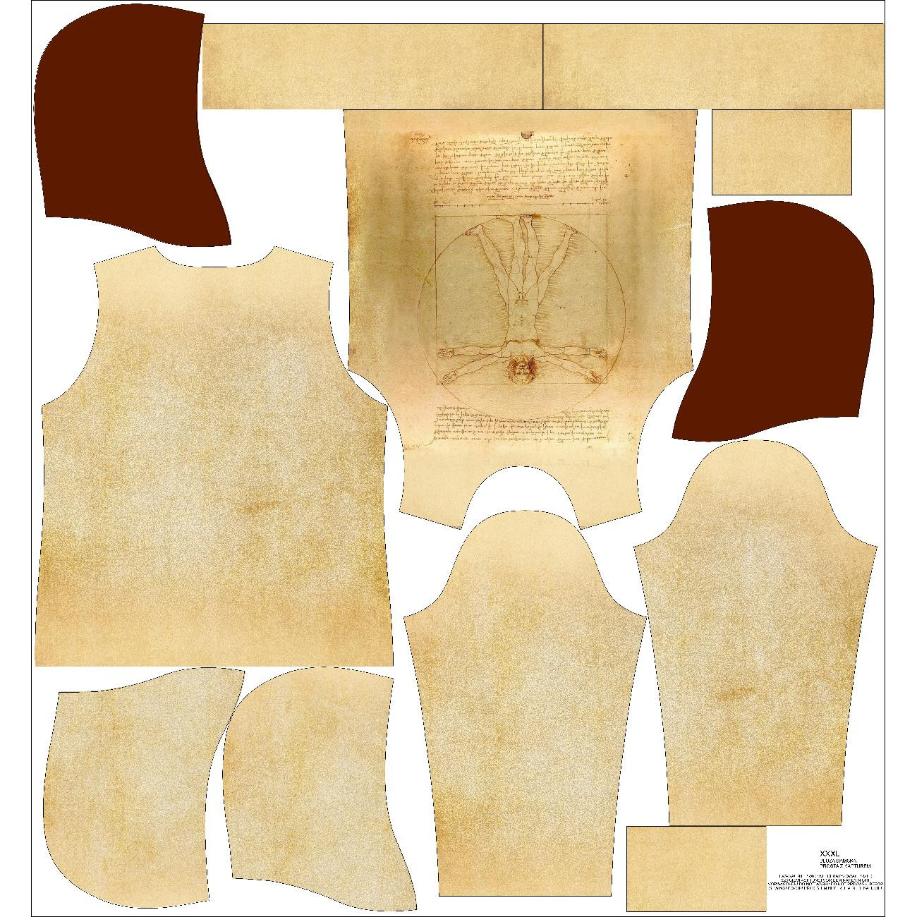 CLASSIC WOMEN’S HOODIE (POLA) - The Vitruvian Man (Leonardo da Vinci) - sewing set