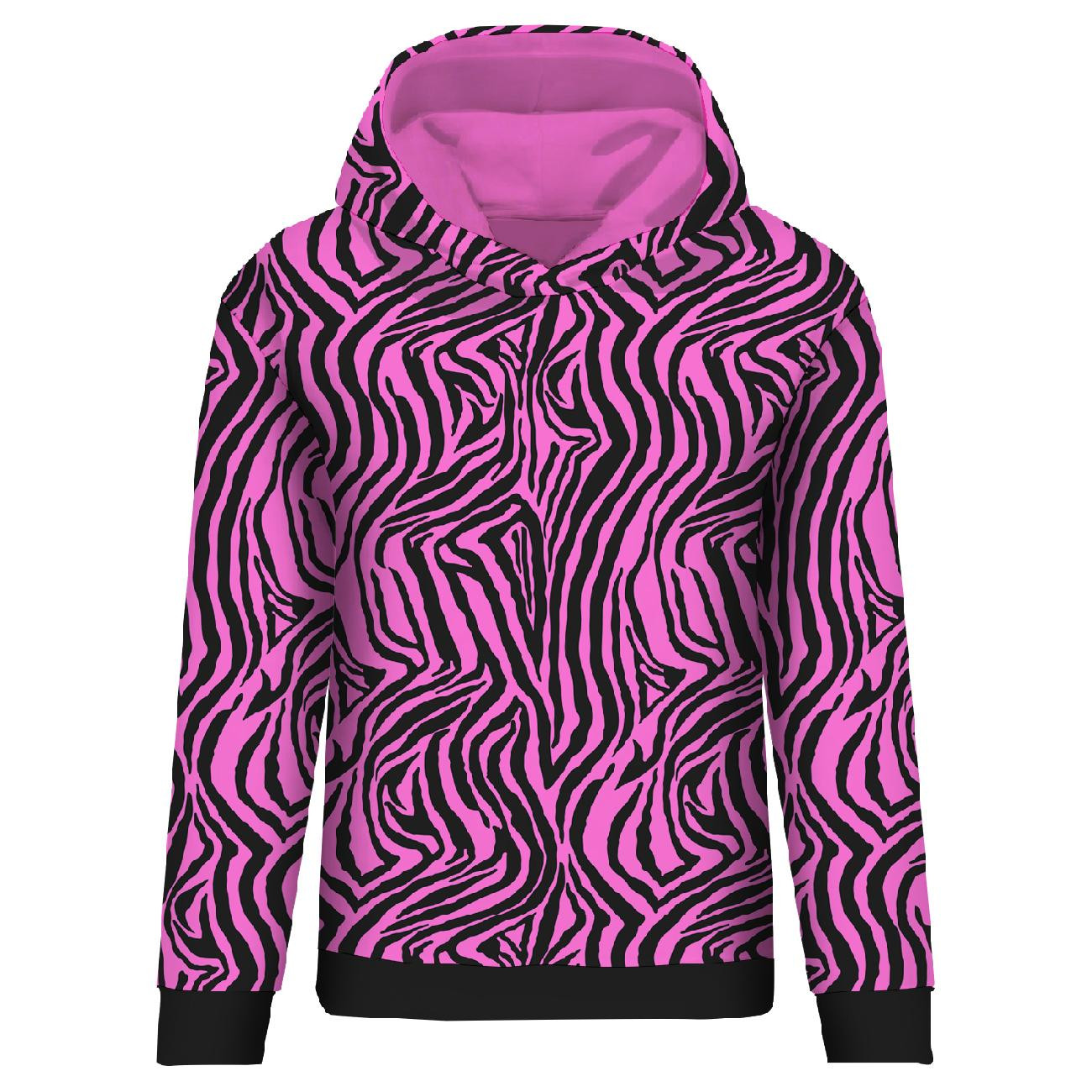 CLASSIC WOMEN’S HOODIE (POLA) - NEON ZEBRA PAT. 1 - sewing set