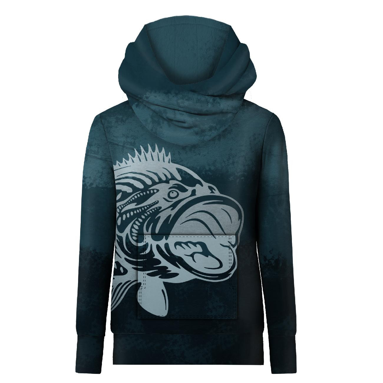 HYDROPHOBIC HOODIE UNISEX - FISH - sewing set