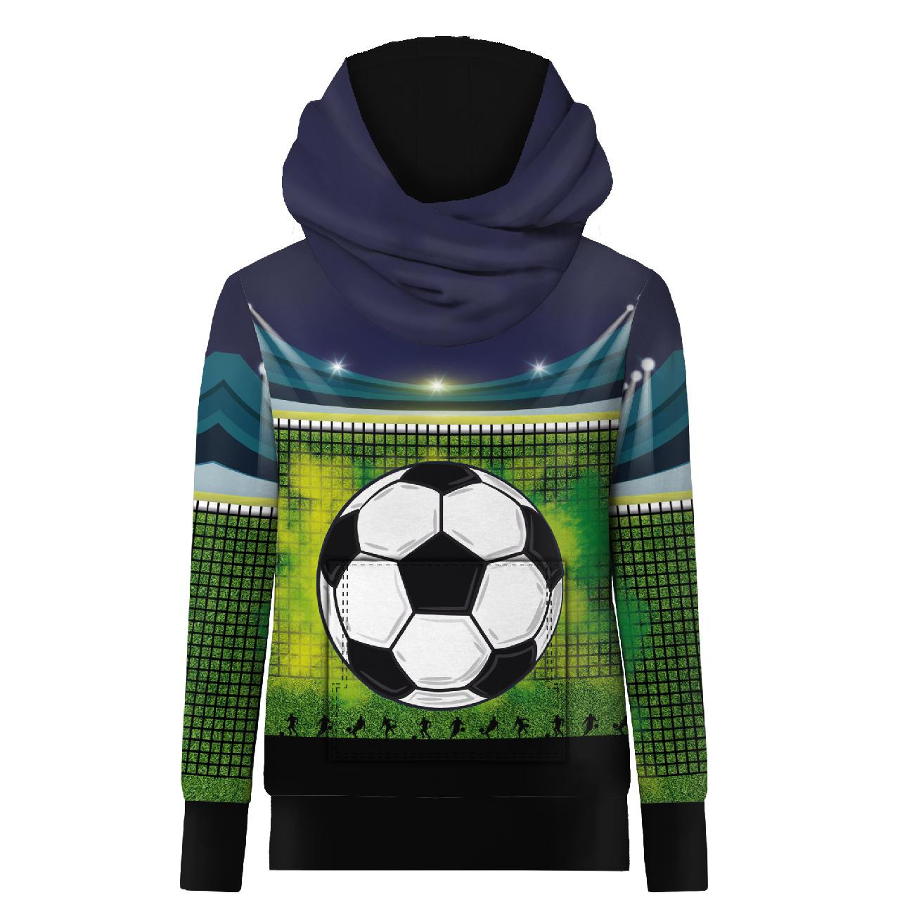 HYDROPHOBIC HOODIE UNISEX - FOOTBALL pat. 2 - sewing set