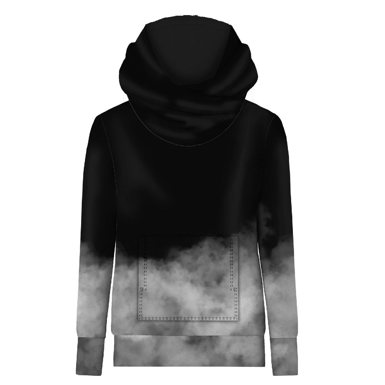 HYDROPHOBIC HOODIE UNISEX - SMOKE - sewing set