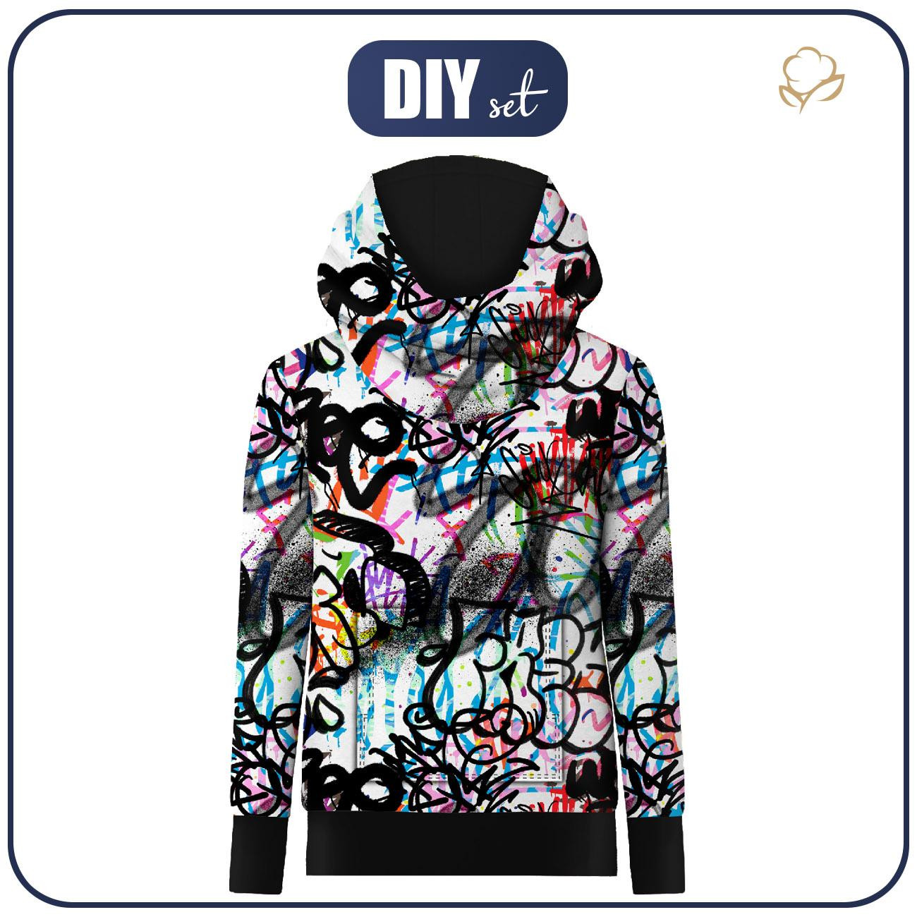 HYDROPHOBIC HOODIE UNISEX - STREET ART Pat. 4 - sewing set