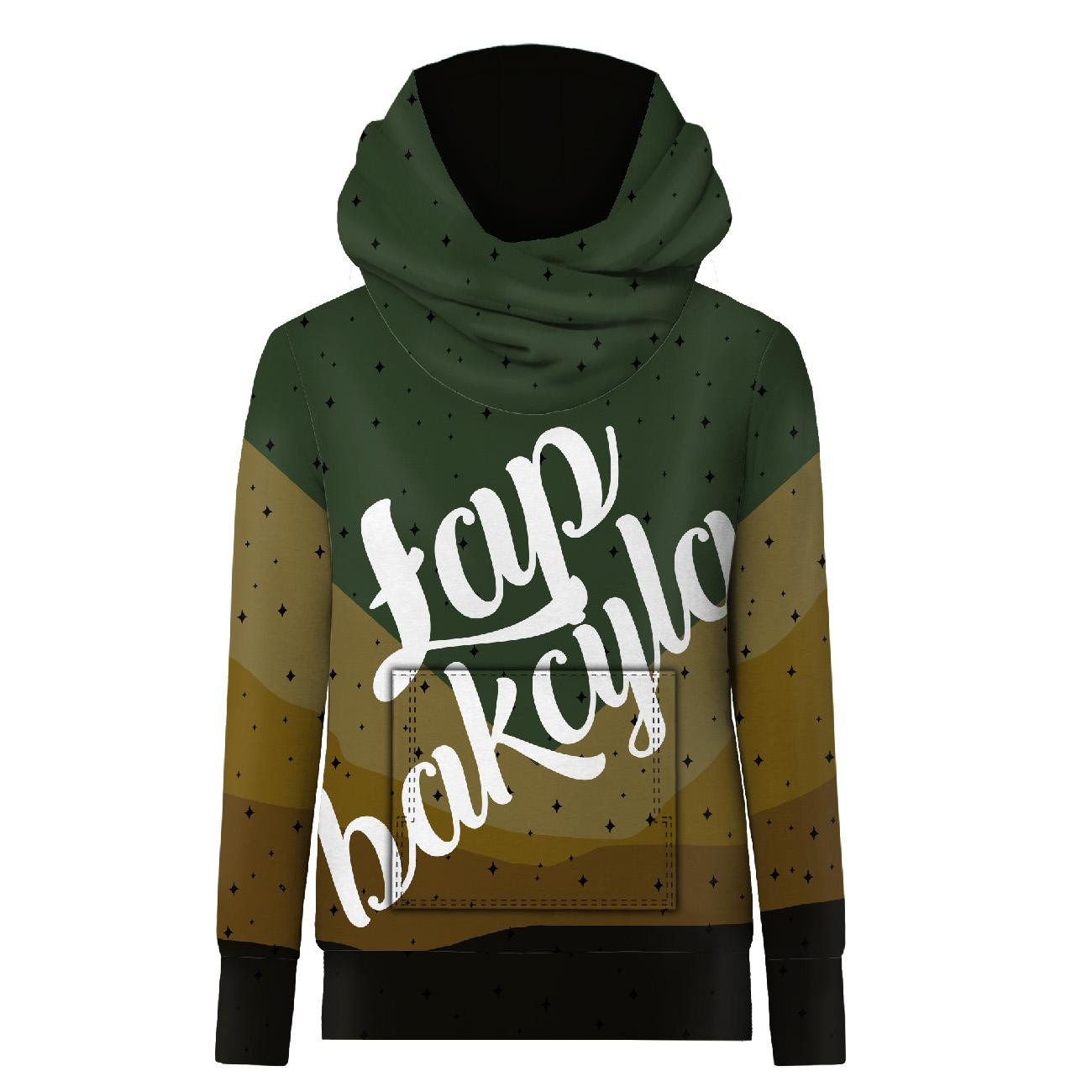 HYDROPHOBIC HOODIE UNISEX - ŁAP BAKCYLA - sewing set