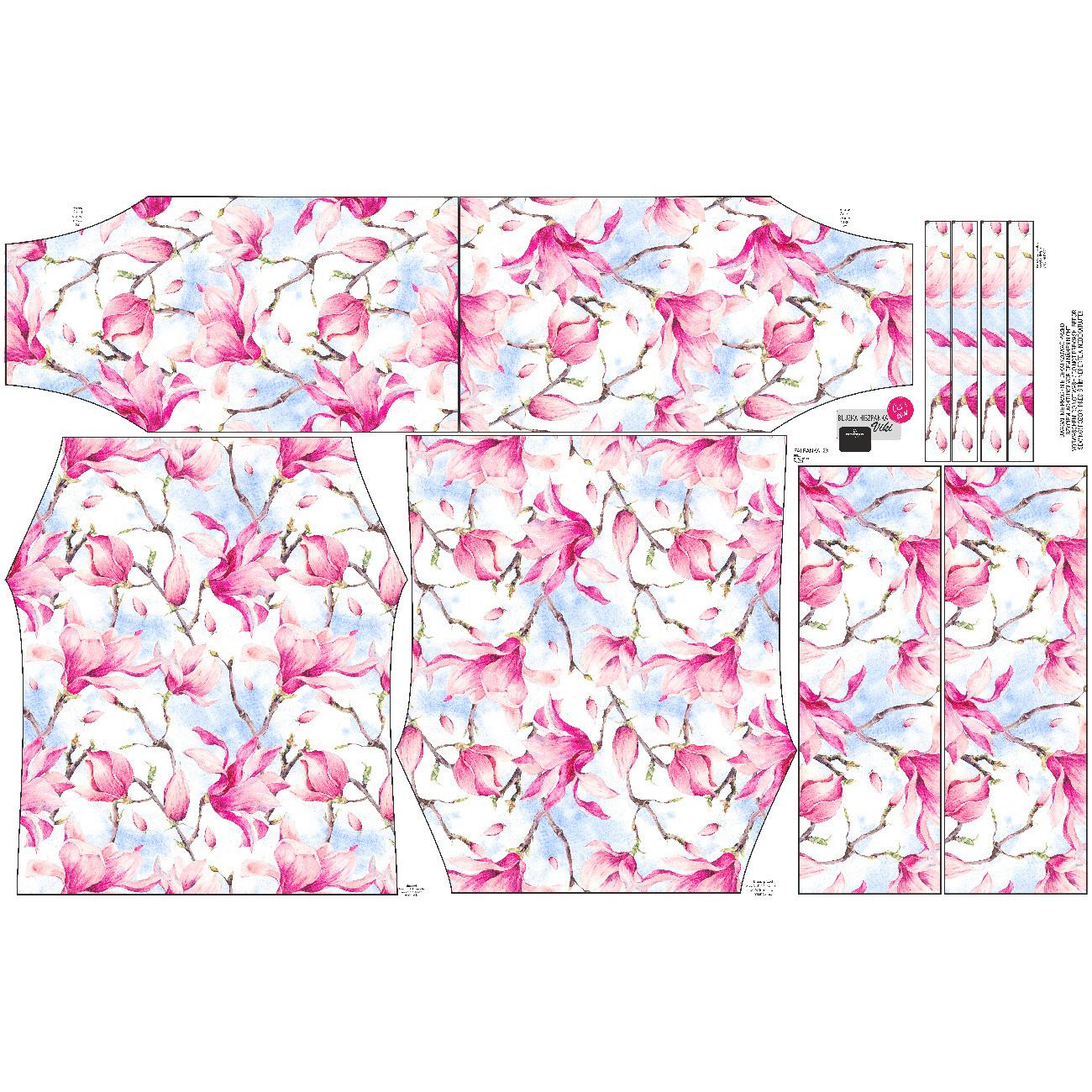 Bardot neckline blouse (VIKI) - MAGNOLIAS - sewing set