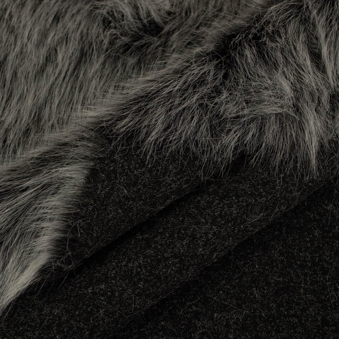  BLACK / ASHGRAY - FAUX FUR