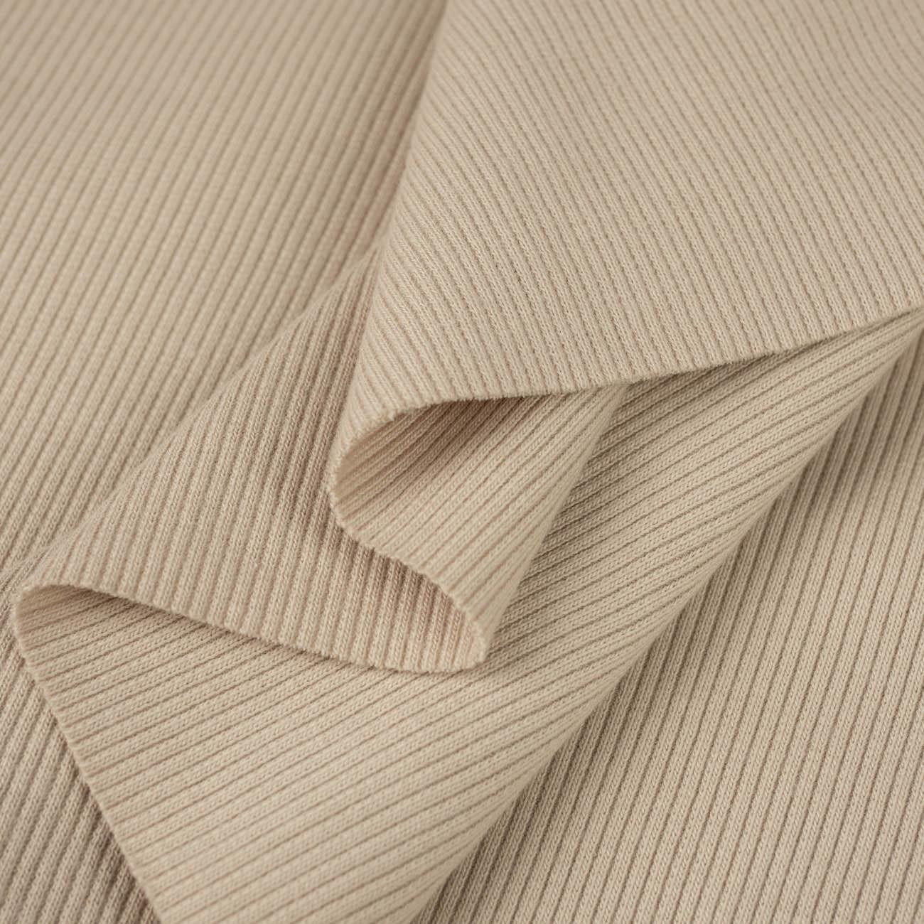 D-115 BEIGE - Ribbed knit fabric