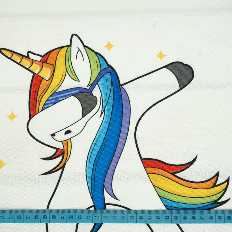 DABBING UNICORN - panel Waterproof woven fabric