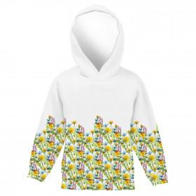 KID'S HOODIE "ALEX" (134/140) - LADYBIRDS IN THE MEADOW (IN THE MEADOW) - looped knit fabric