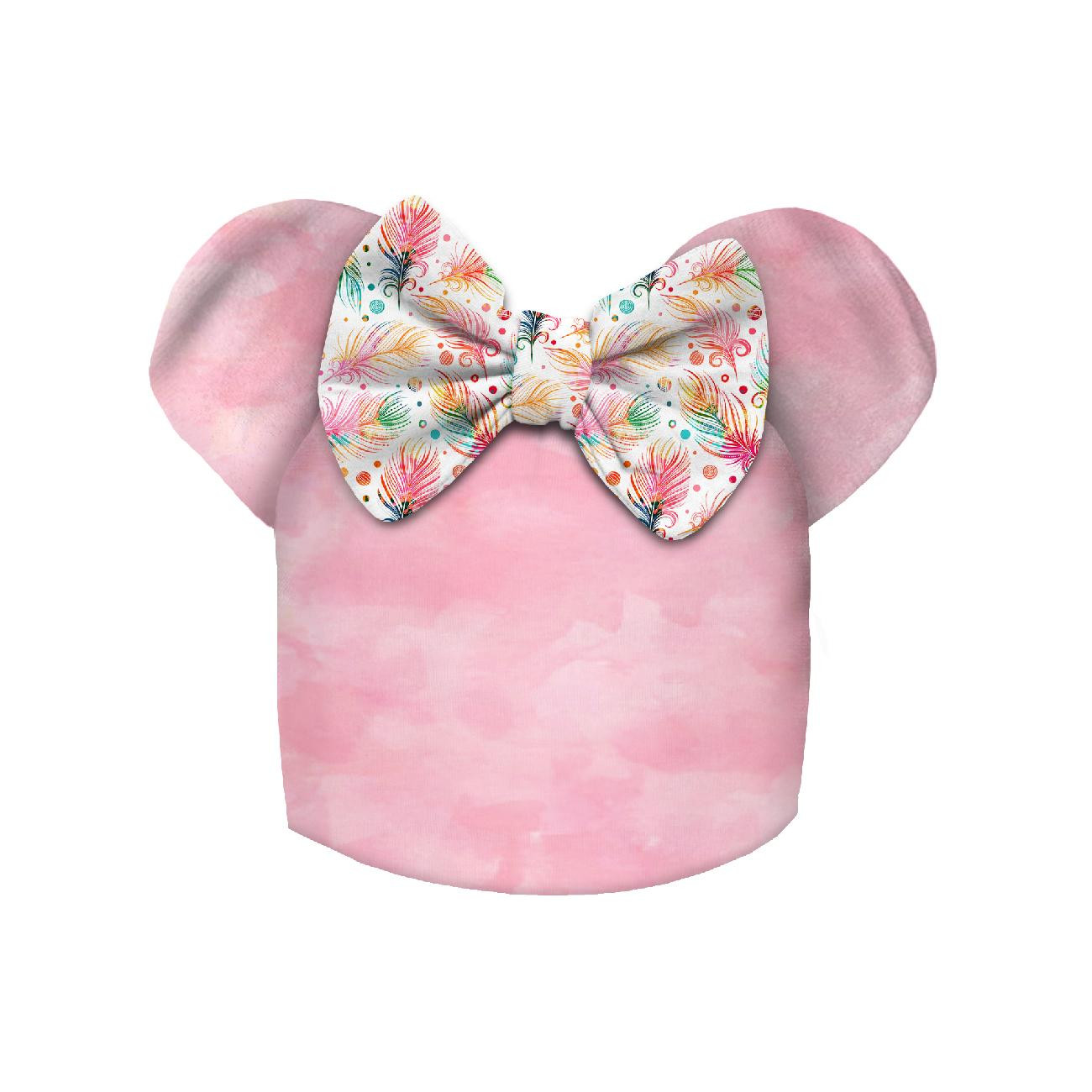KID'S CAP AND SCARF (MOUSE) - RAINBOW FEATHERS - sewing set