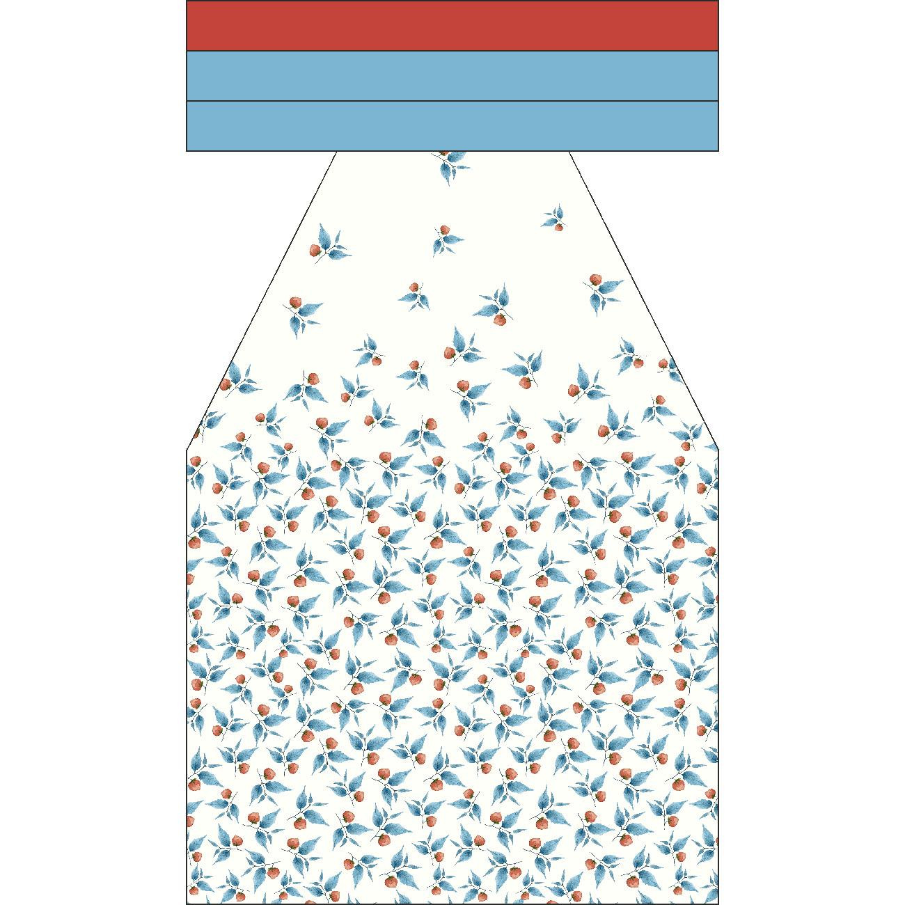 APRON - BLUE LEAVES pat. 2