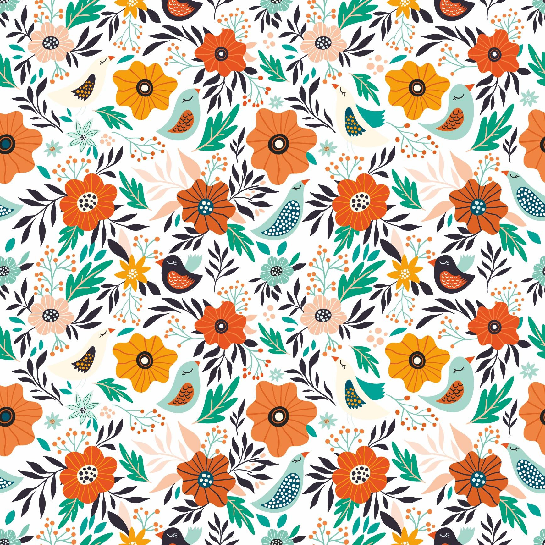 FOLK BIRDS 2.0 / white - softshell