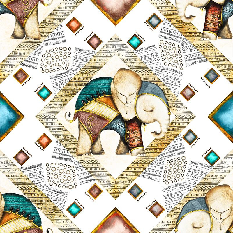 INDIE CHARM / gold - Cotton woven fabric