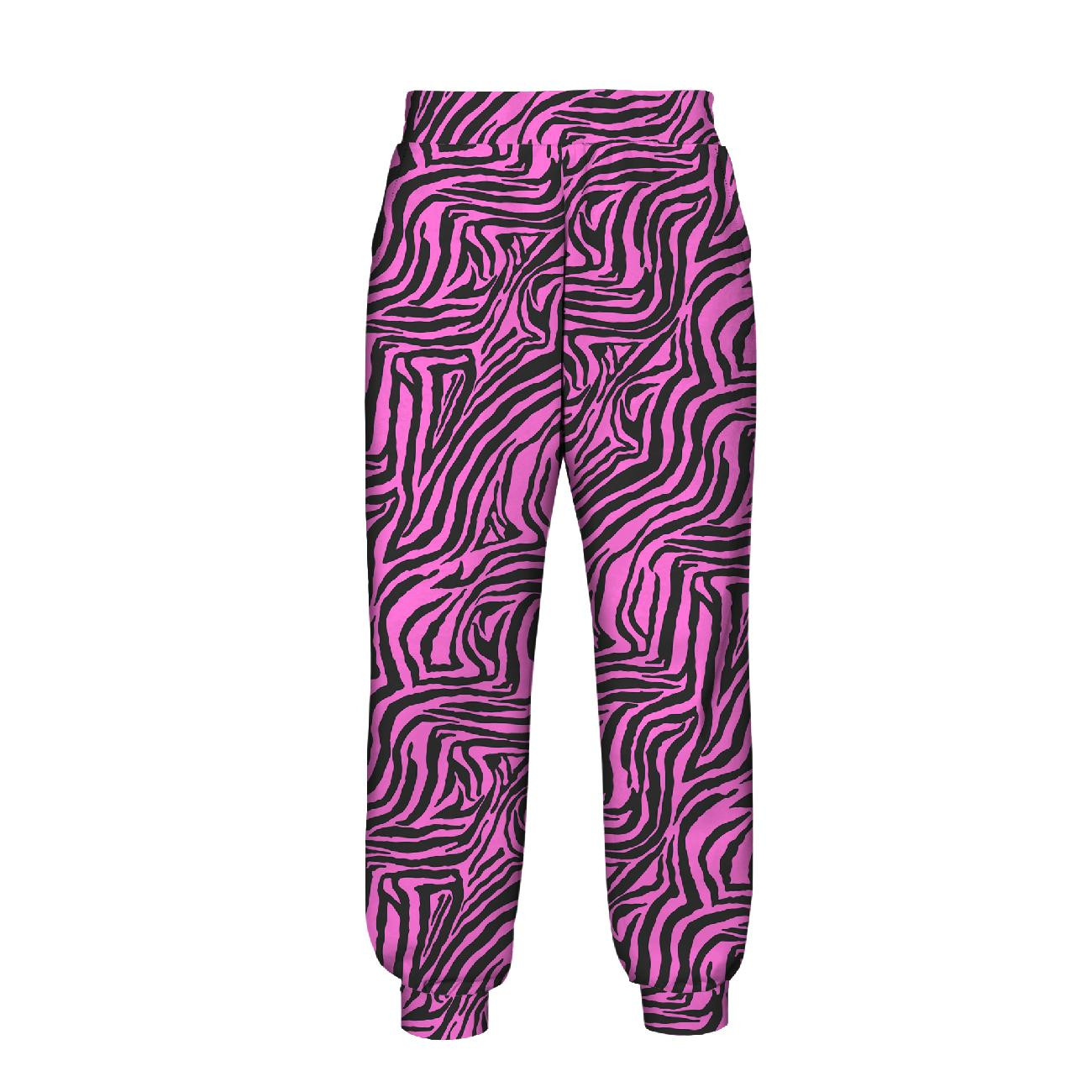 WOMEN'S JOGGERS (NOEMI) - NEON ZEBRA PAT. 1 - sewing set