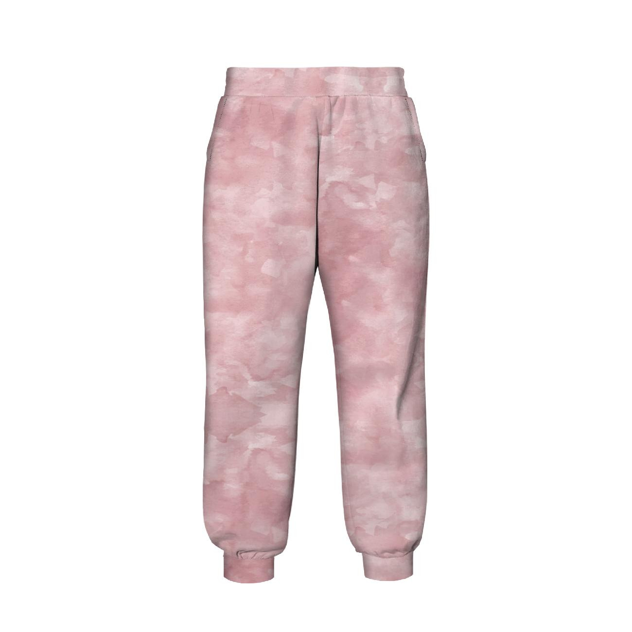 KID'S JOGGERS (ROBIN) - CAMOUFLAGE pat. 2 / rose quartz - sewing set