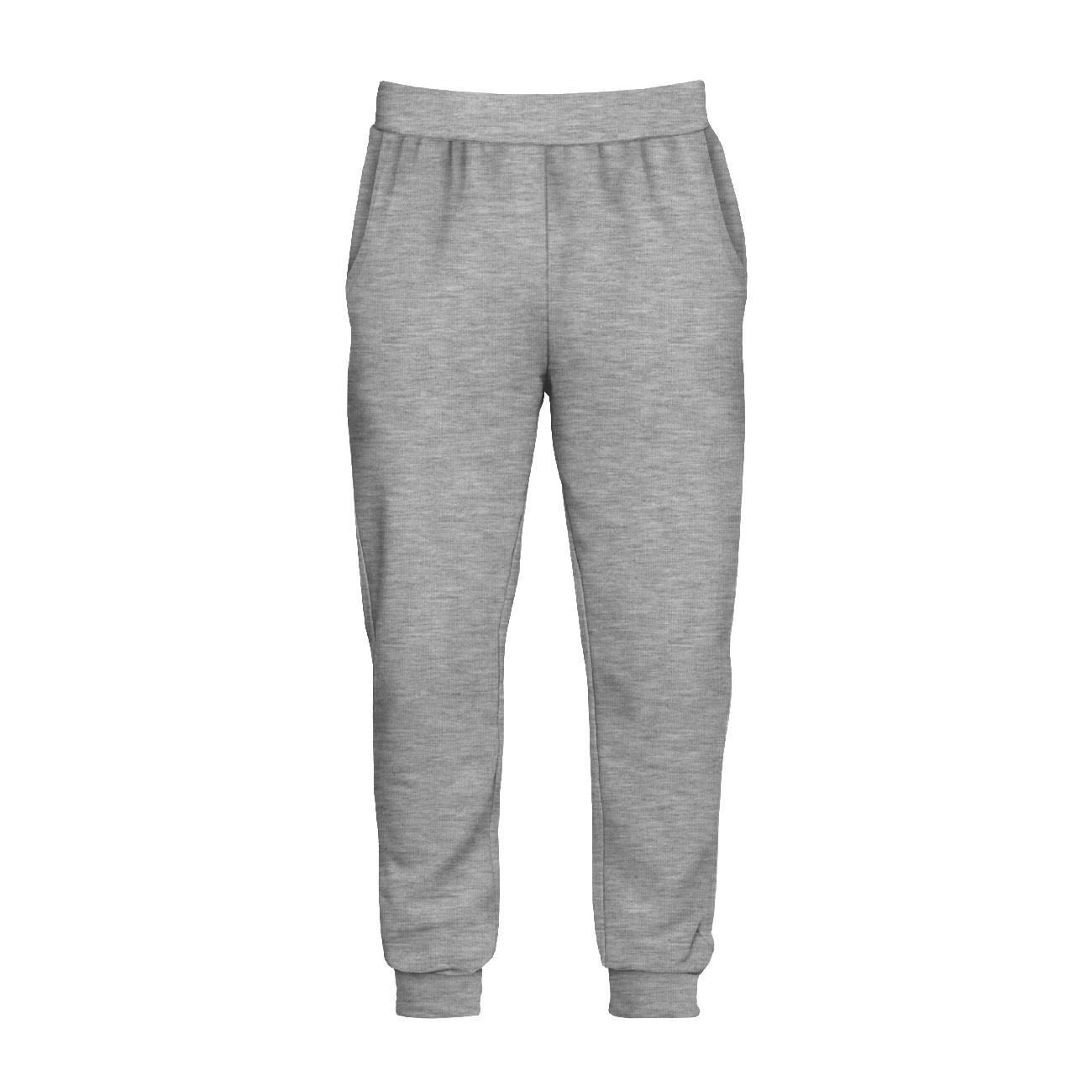 MEN'S JOGGERS (GREG) - MELANGE LIGHT GRAY - sewing set