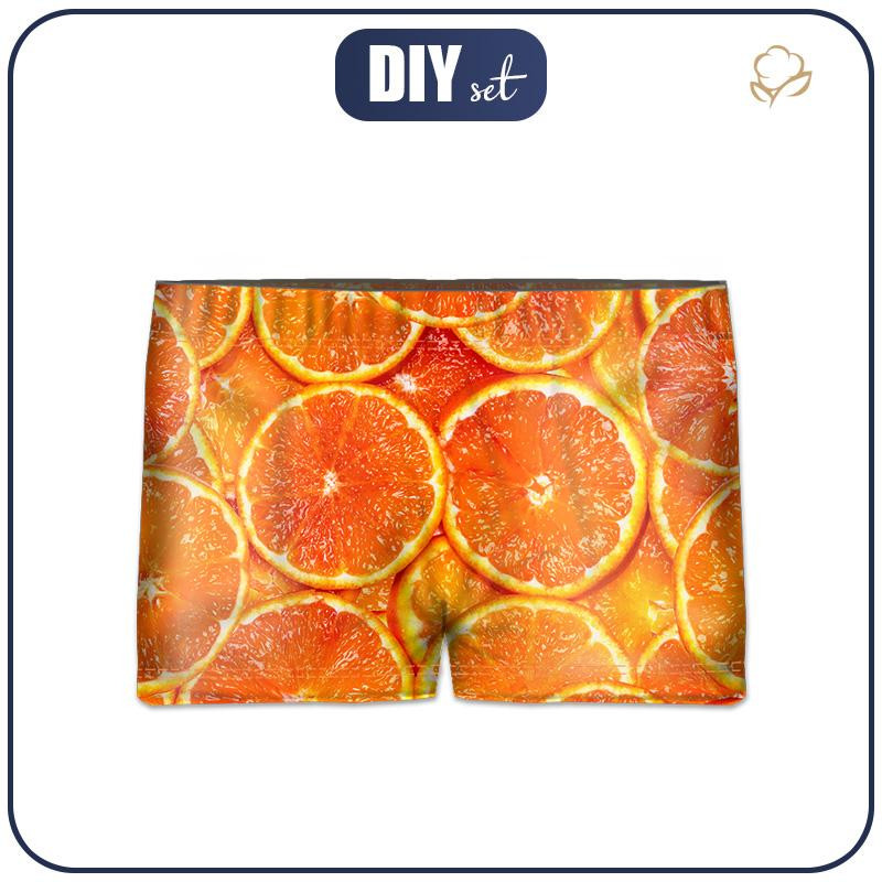 Boy's swim trunks - ORANGES - sewing set