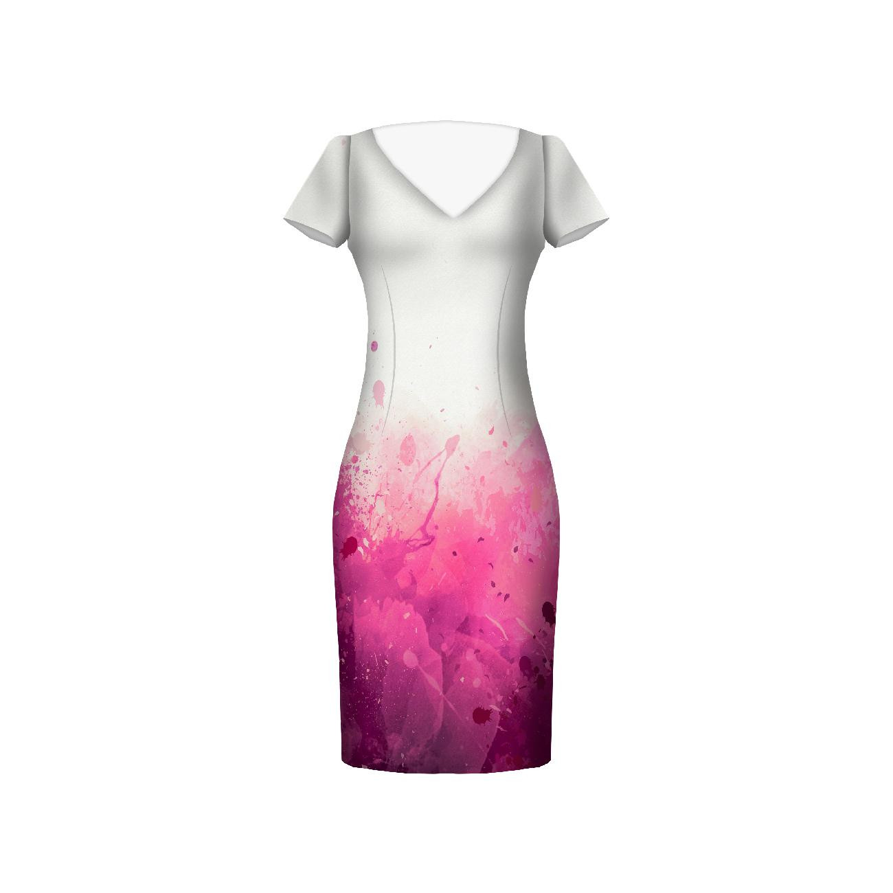 SPECKS (fuchsia) - dress panel Satin