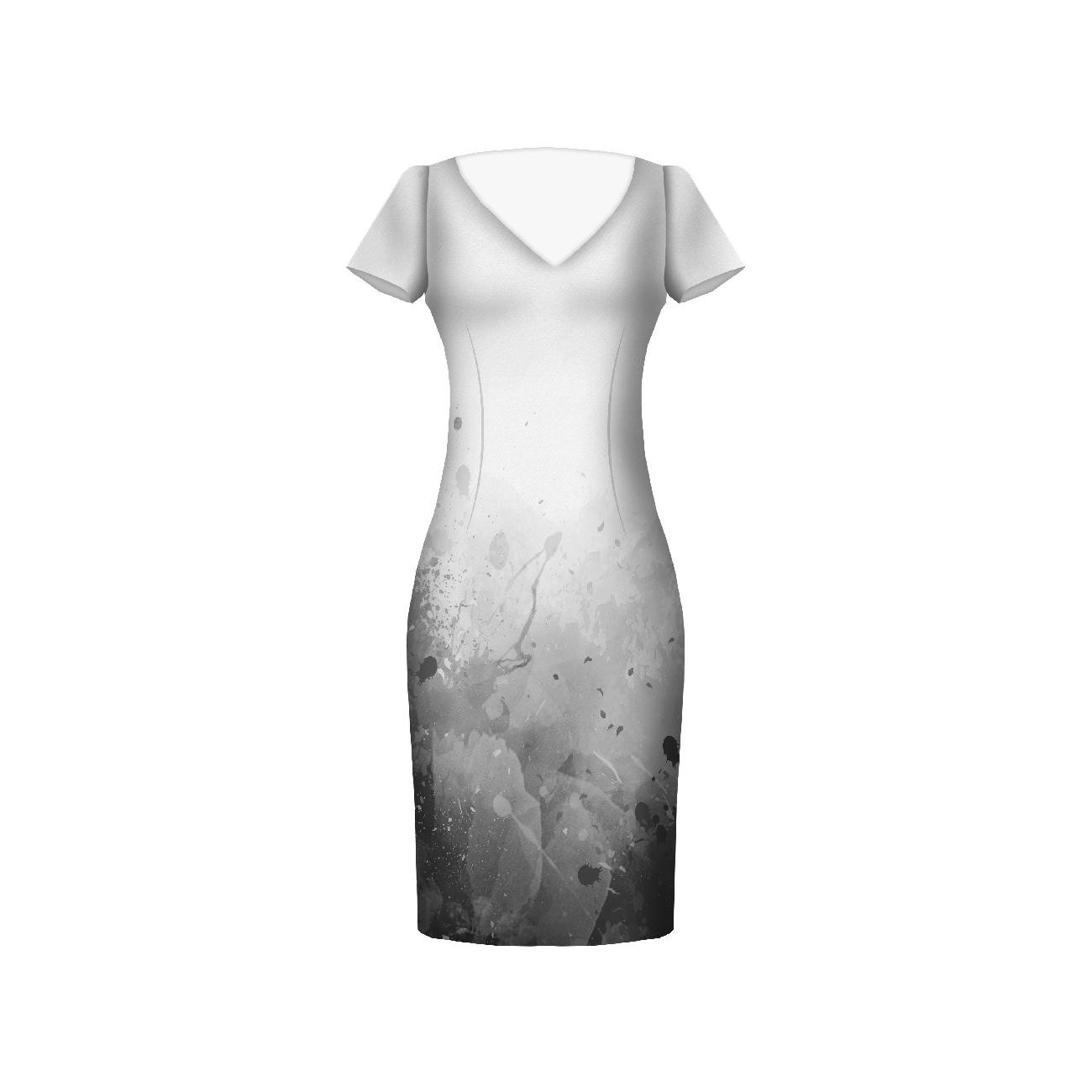 SPECKS (grey) - dress panel Satin