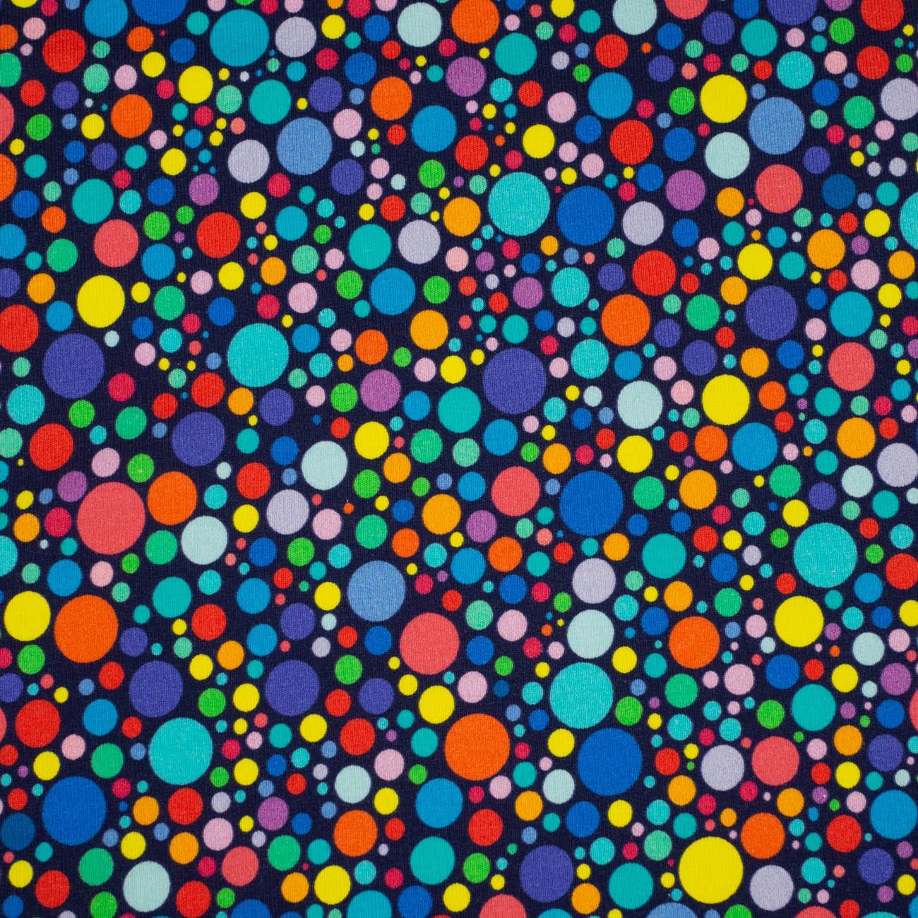 COLORFUL CIRCLES - French terry with elastane 